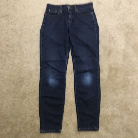 J. Crew Toothpick Distressed Jeans Skinny Ankle Dark Wash Stretch Slim Denim 25 - Picture 9 of 9